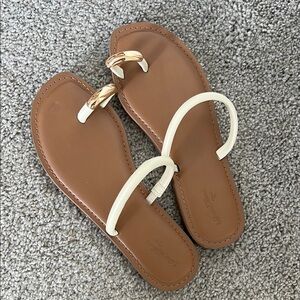 Women's universal thread Brown and White Sandals